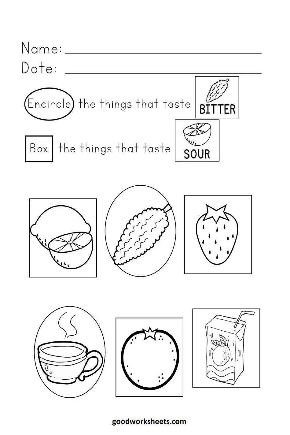 Bitter And Sour Worksheets Answer Key Bitter And Sour Worksheets Answer Key