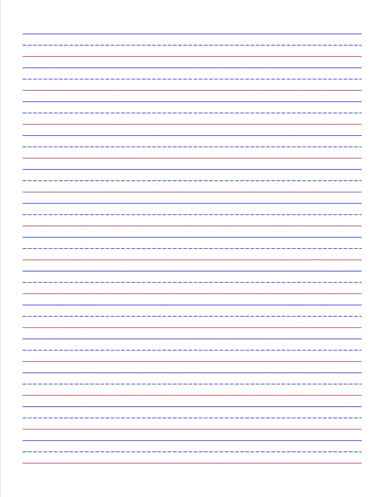 Name Tracing With Blue Red Blue Lines