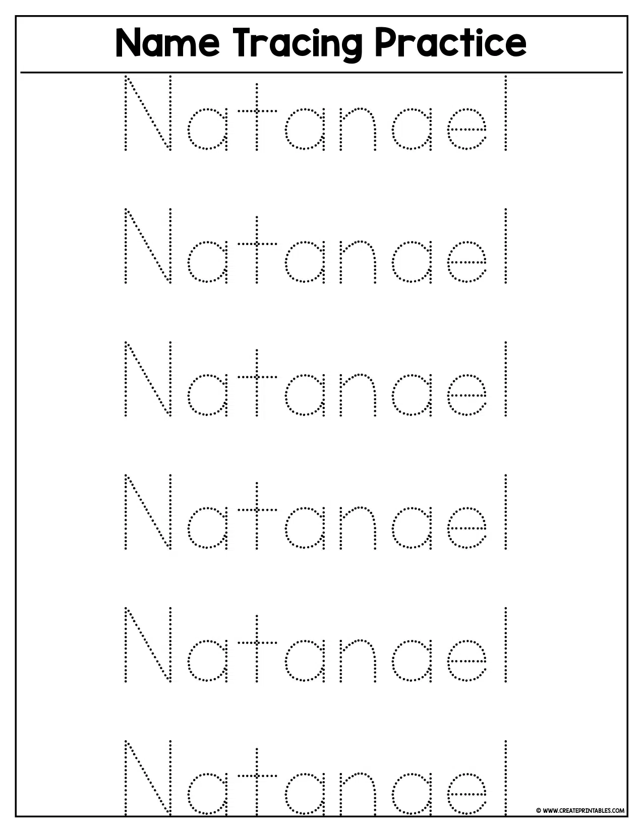 Name Tracing Worksheets Generator Name Tracing Worksheets Generator