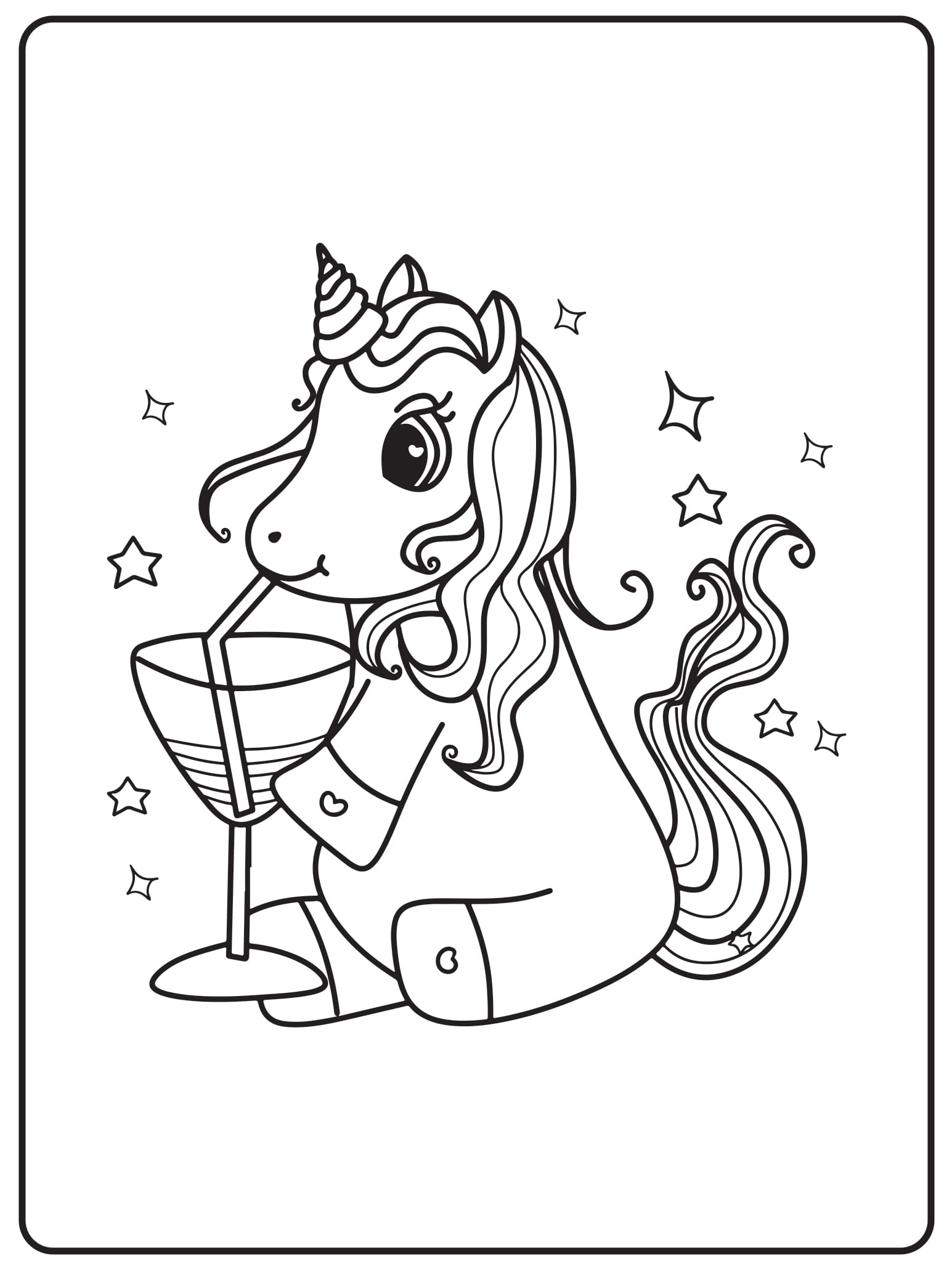 Unicorn Coloring Pages 07