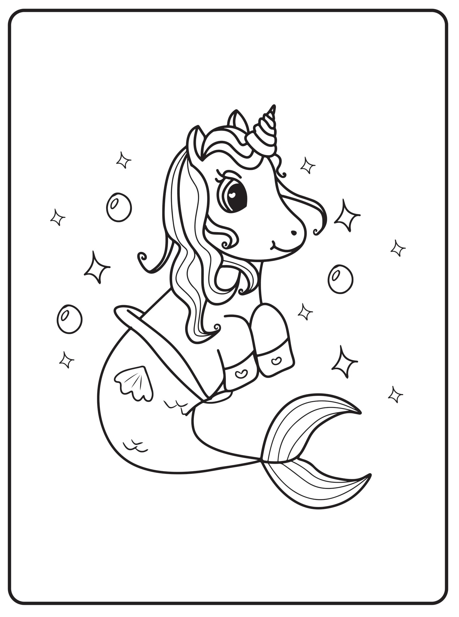 Unicorn Coloring Pages 11