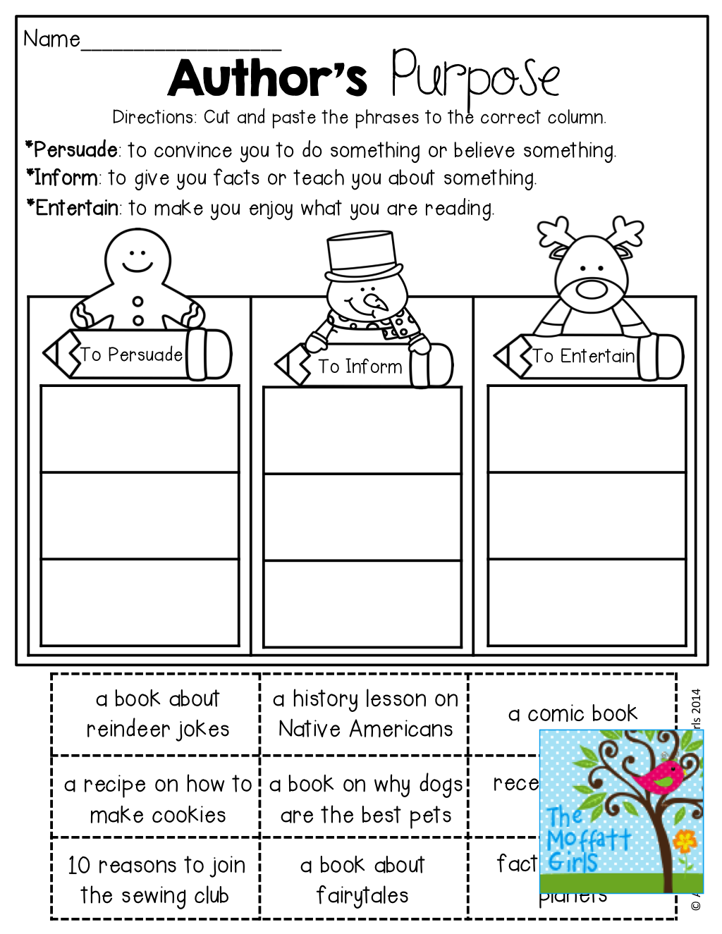 Printable Author s Purpose Worksheets GoodWorksheets