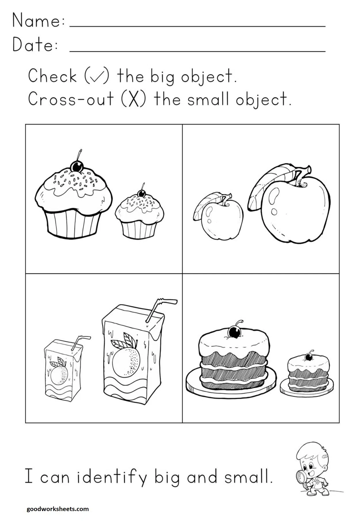Big and Small Worksheets