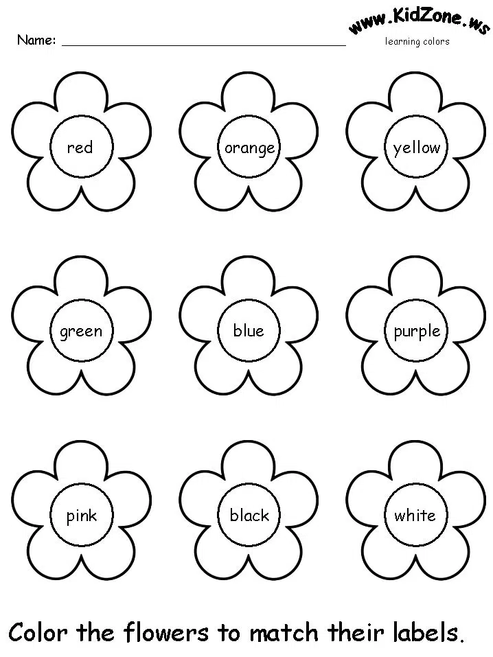 Color Worksheets For Preschool