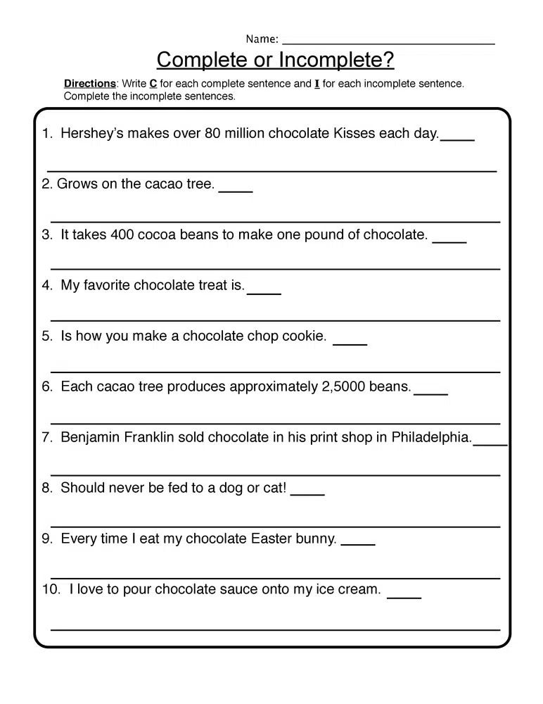 Incomplete Sentence 6th Grade Reading Comprehension Worksheets Incomplete Sentence 6th Grade Reading Comprehension Worksheets