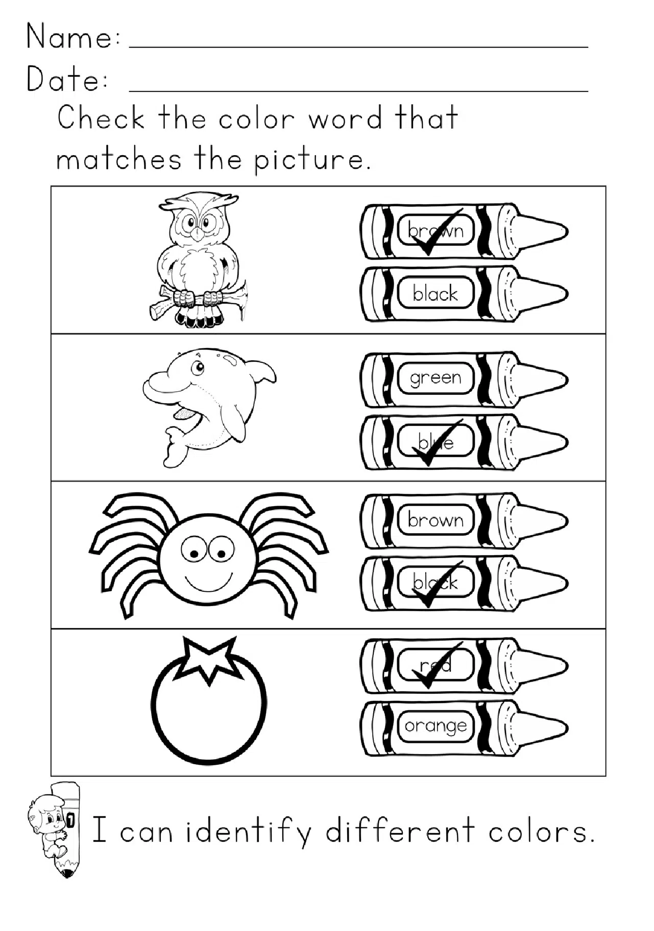 Learning Colors Worksheets Answer Key Learning Colors Printables Answer Key