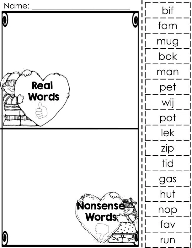 Nonsense Word Center Activities