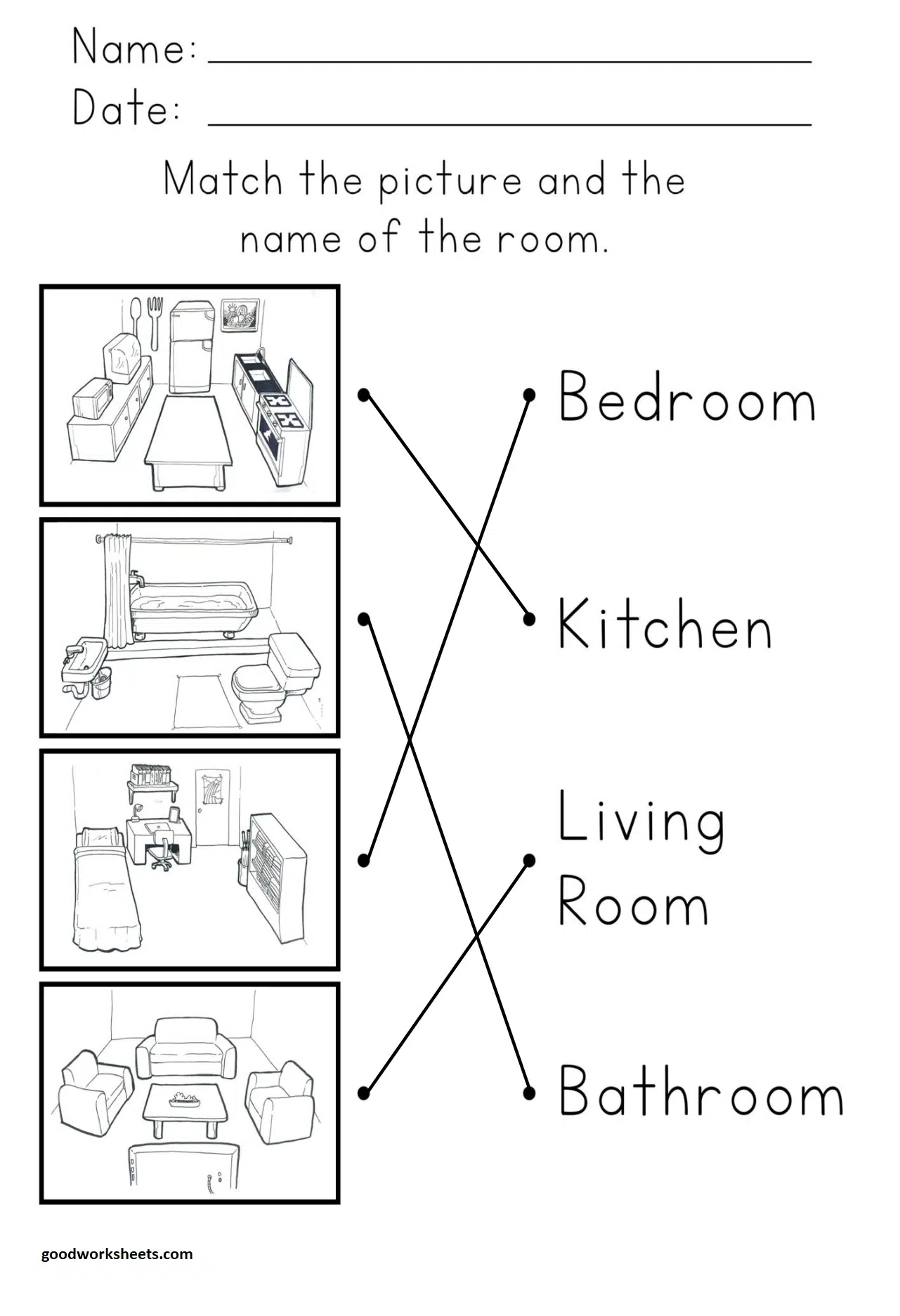 Rooms In The House Worksheets Answer Key Rooms In The House Worksheets Answer Key