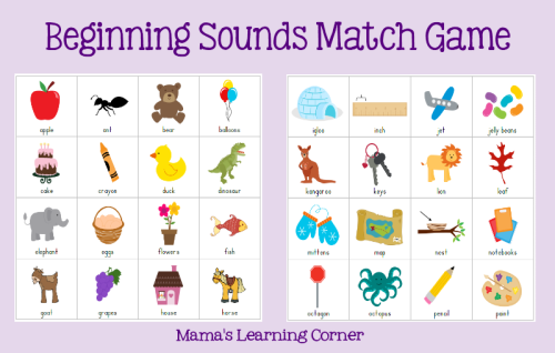 Beginning Sounds Match Game