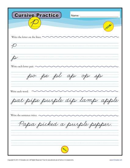 Cursive P