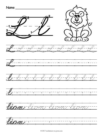 Entertaining Letter L Worksheets For Kids