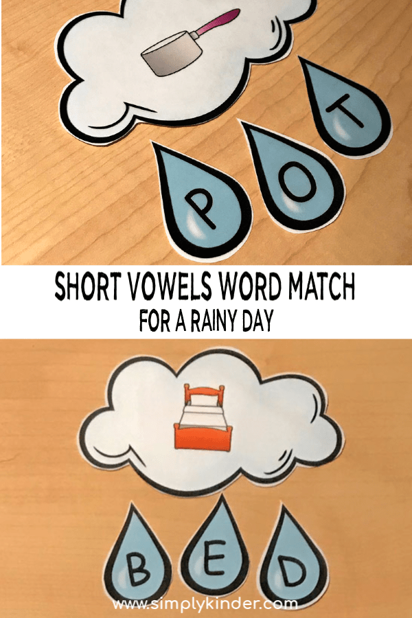 Free Printable Short Vowel Word Match