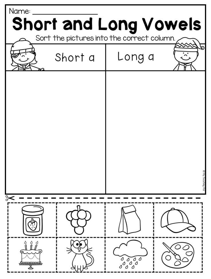 Long Vowel Worksheets for Preschool and Kindergarten