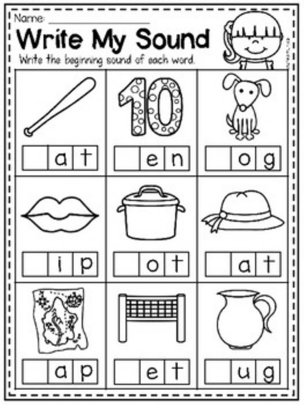 Write The Beginning Letter Worksheet