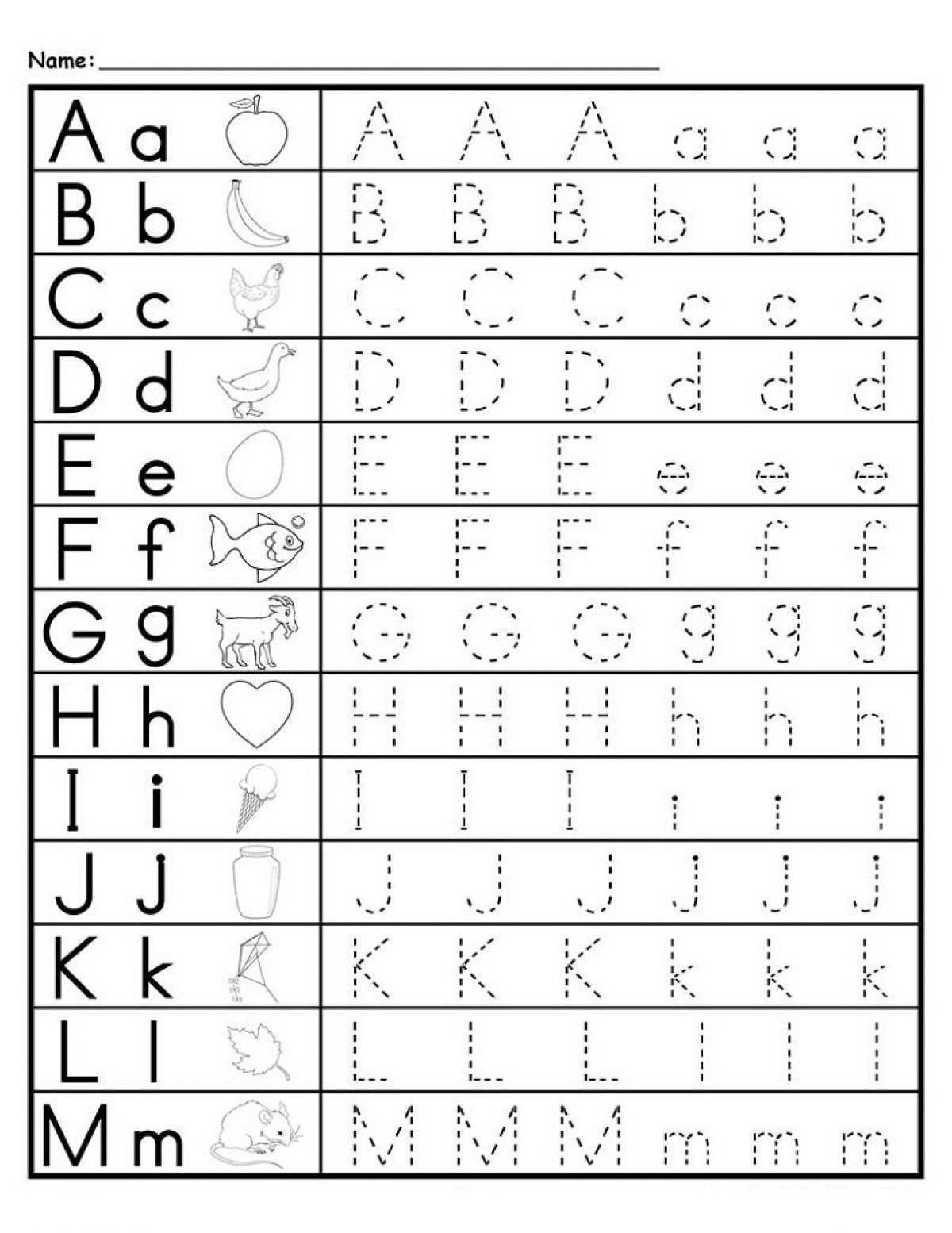 Abc Tracing Sheets Printable Kids Worksheets