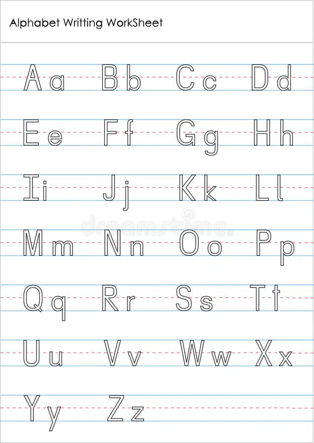 Alphabet Writing Practice Worksheets