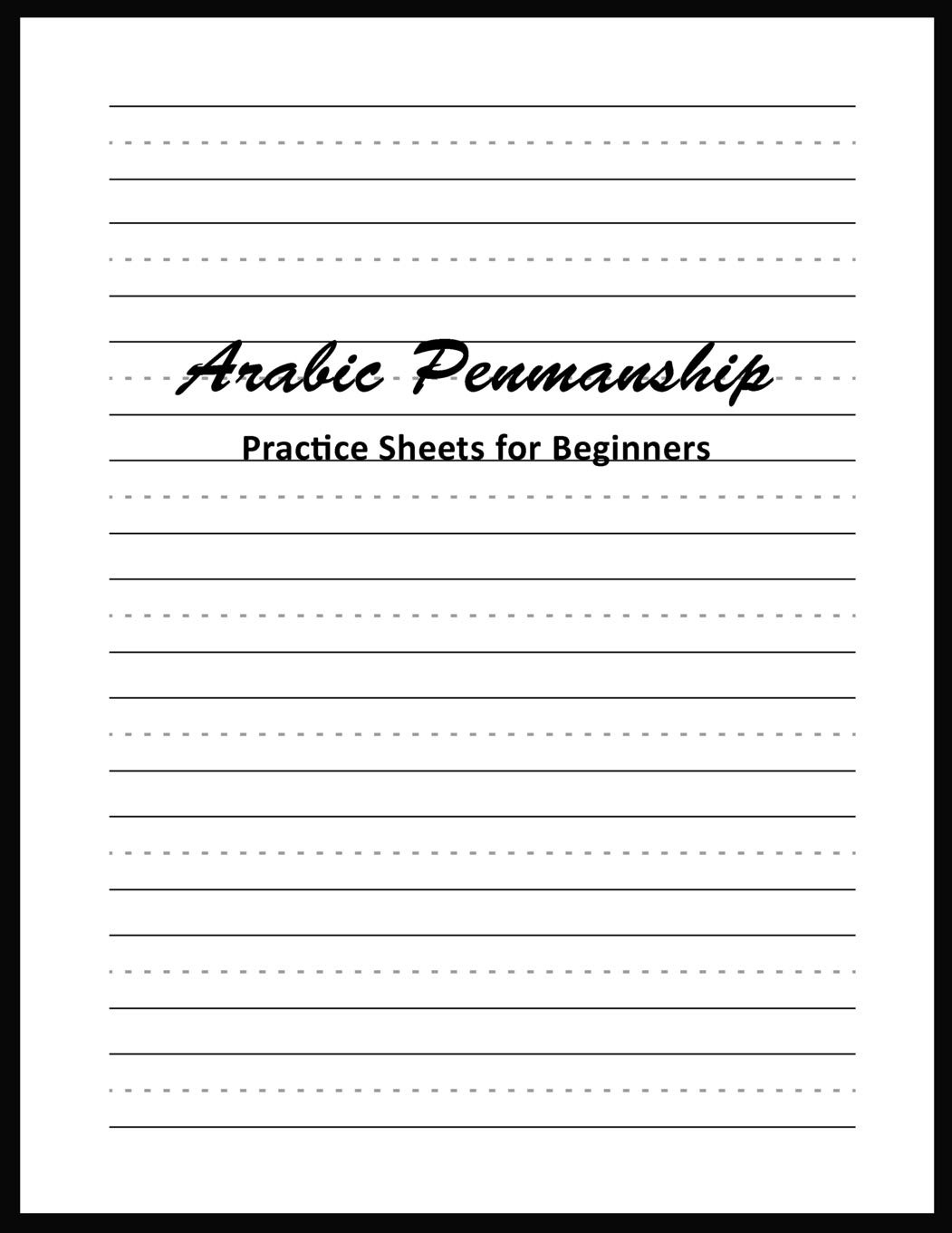 Arabic Penmanship Practice Sheets For Beginners Handwriting