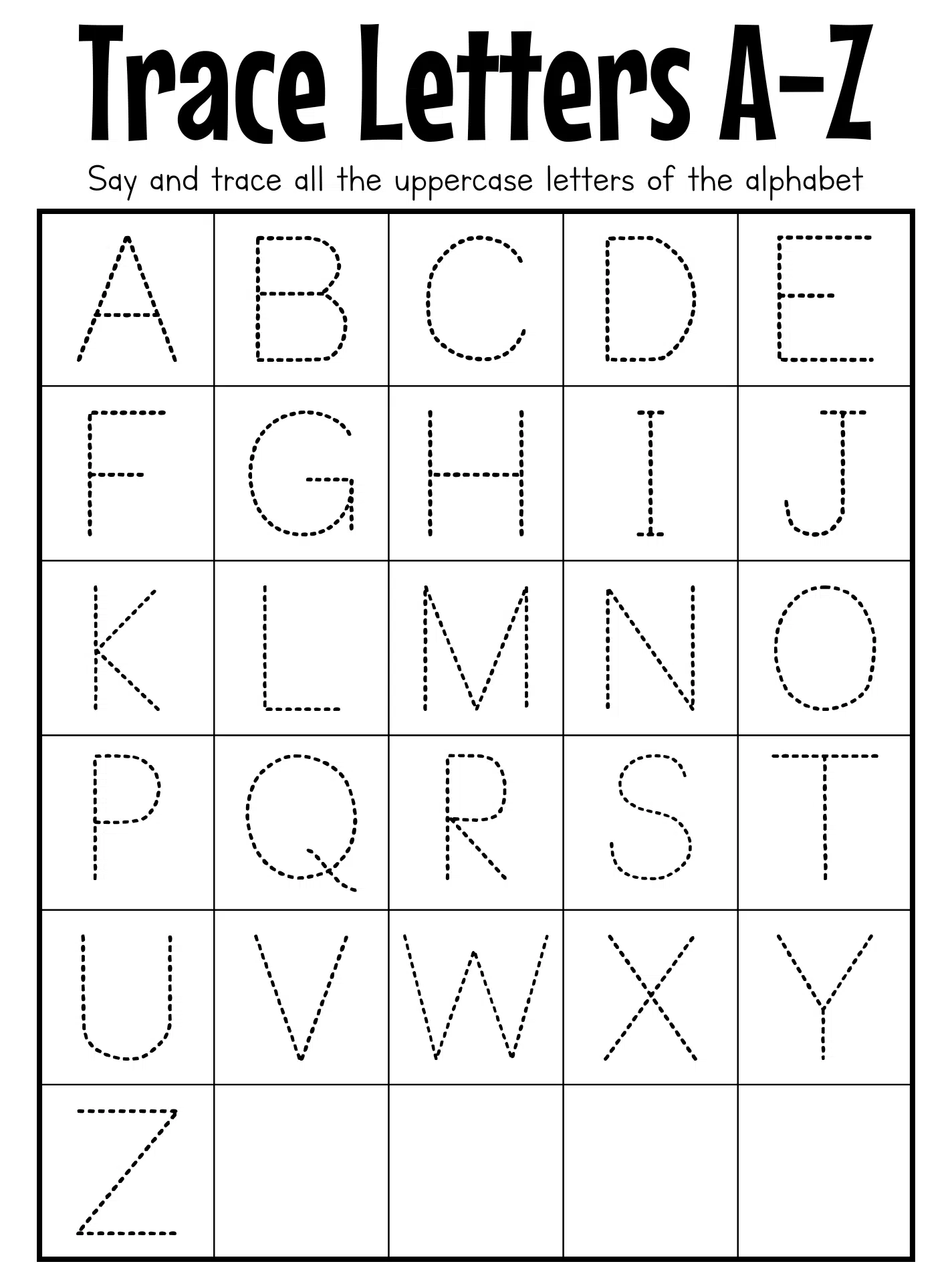 Alphabet Tracing Worksheets