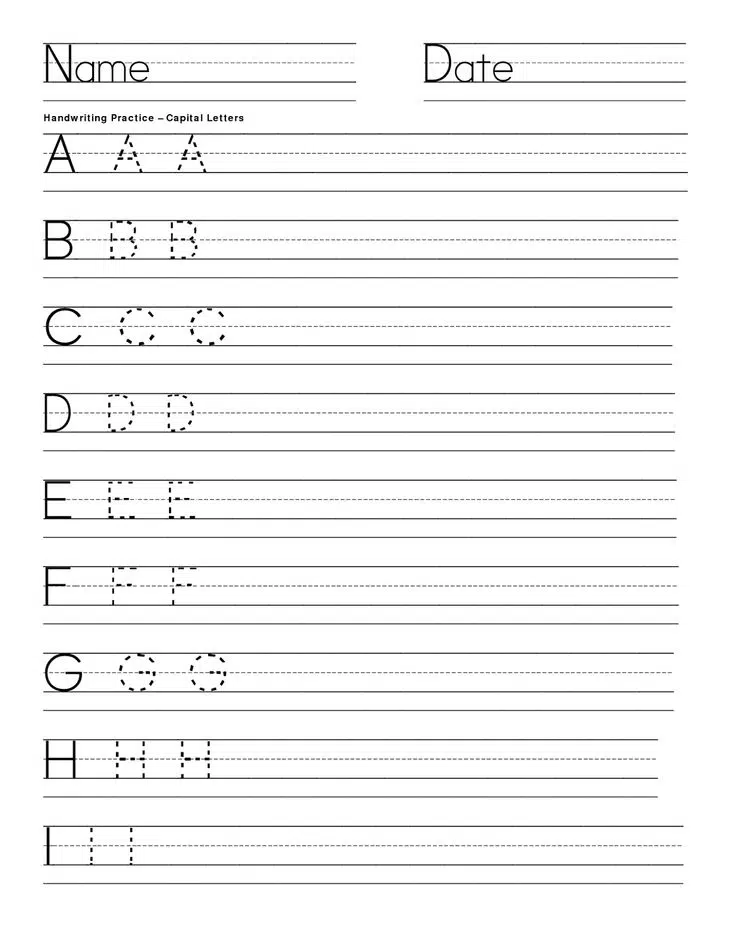 Capital Letter Worksheets Printable