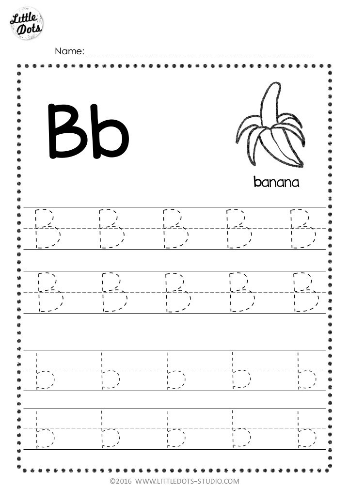 Free Letter B Tracing Worksheets