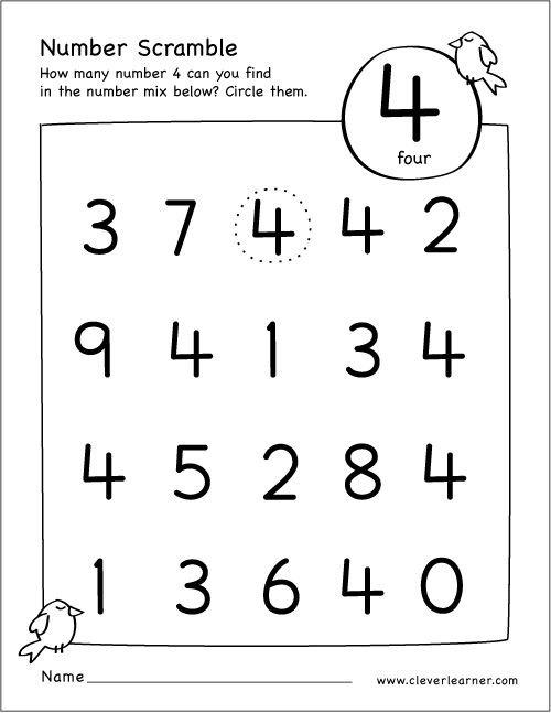 Free Number Scramble Activities For Preschool Kids Numbers