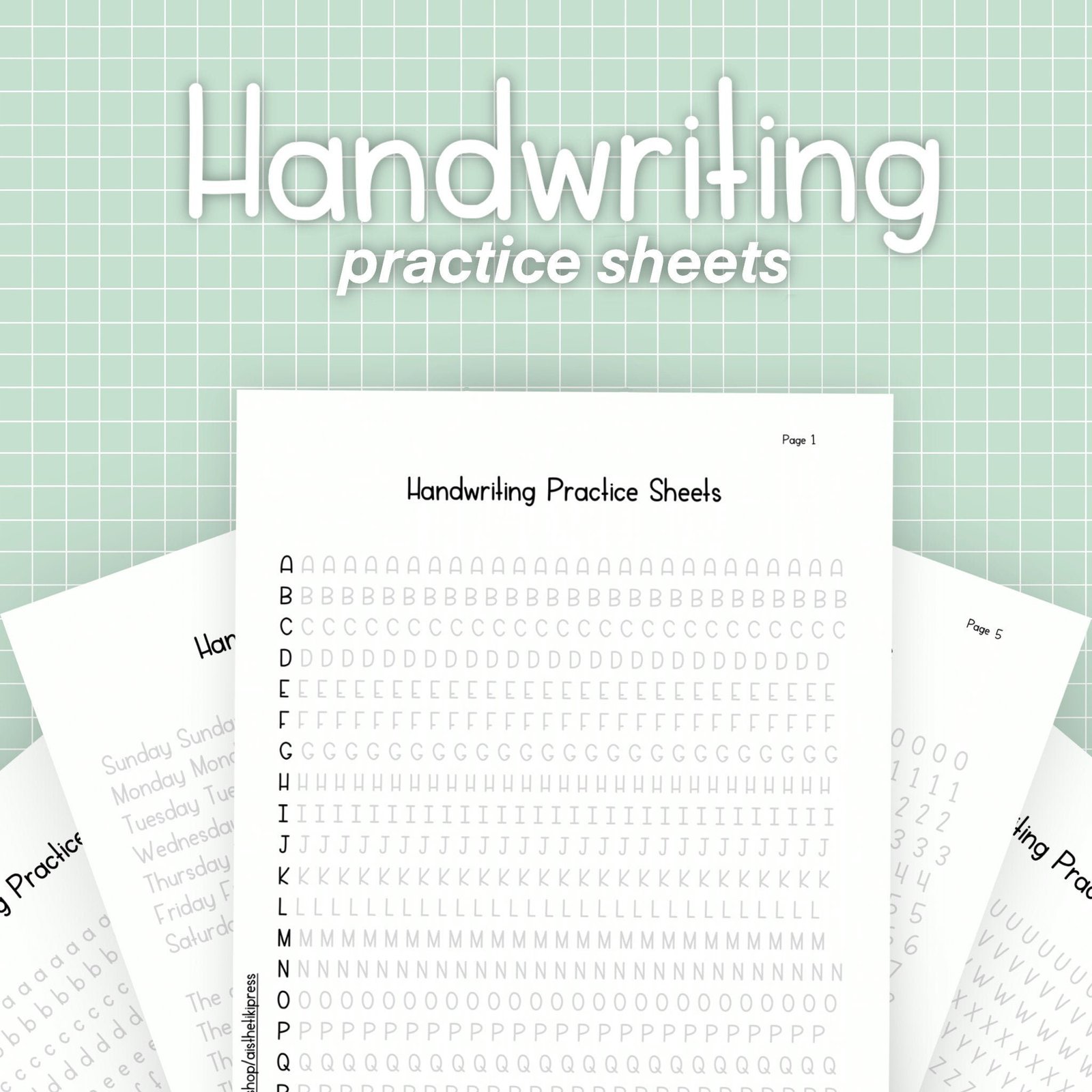 Handwriting Practice Sheets Sheets Included For Adults