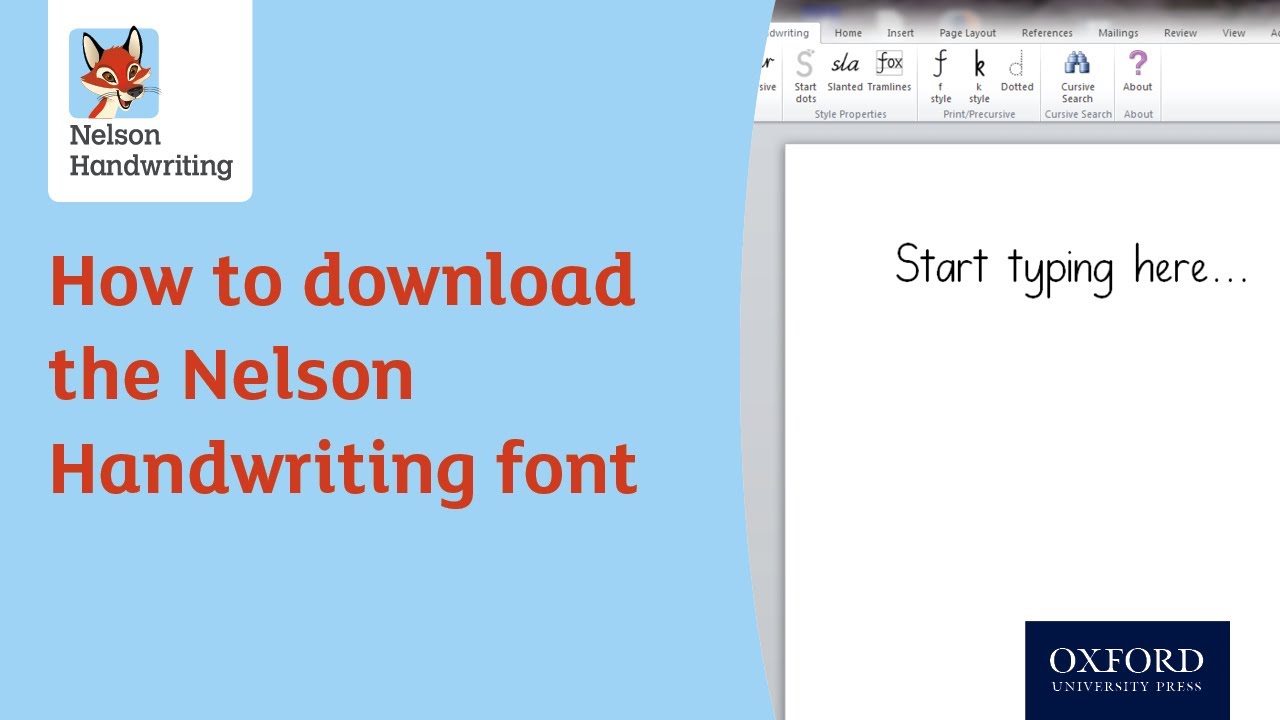 How To Download The Nelson Handwriting Font