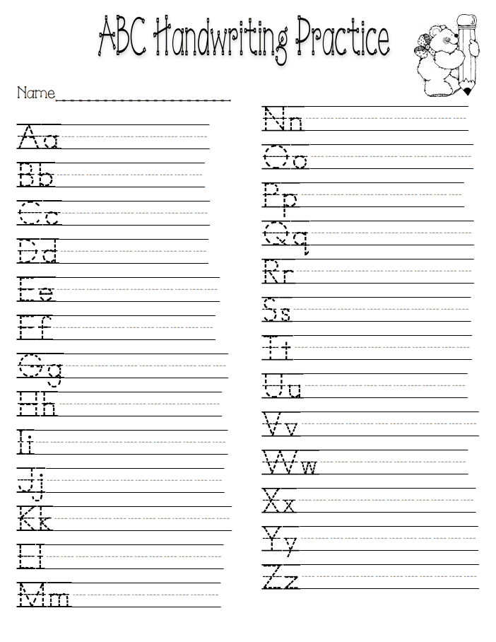 printable alphabet writing practice worksheets goodworksheets