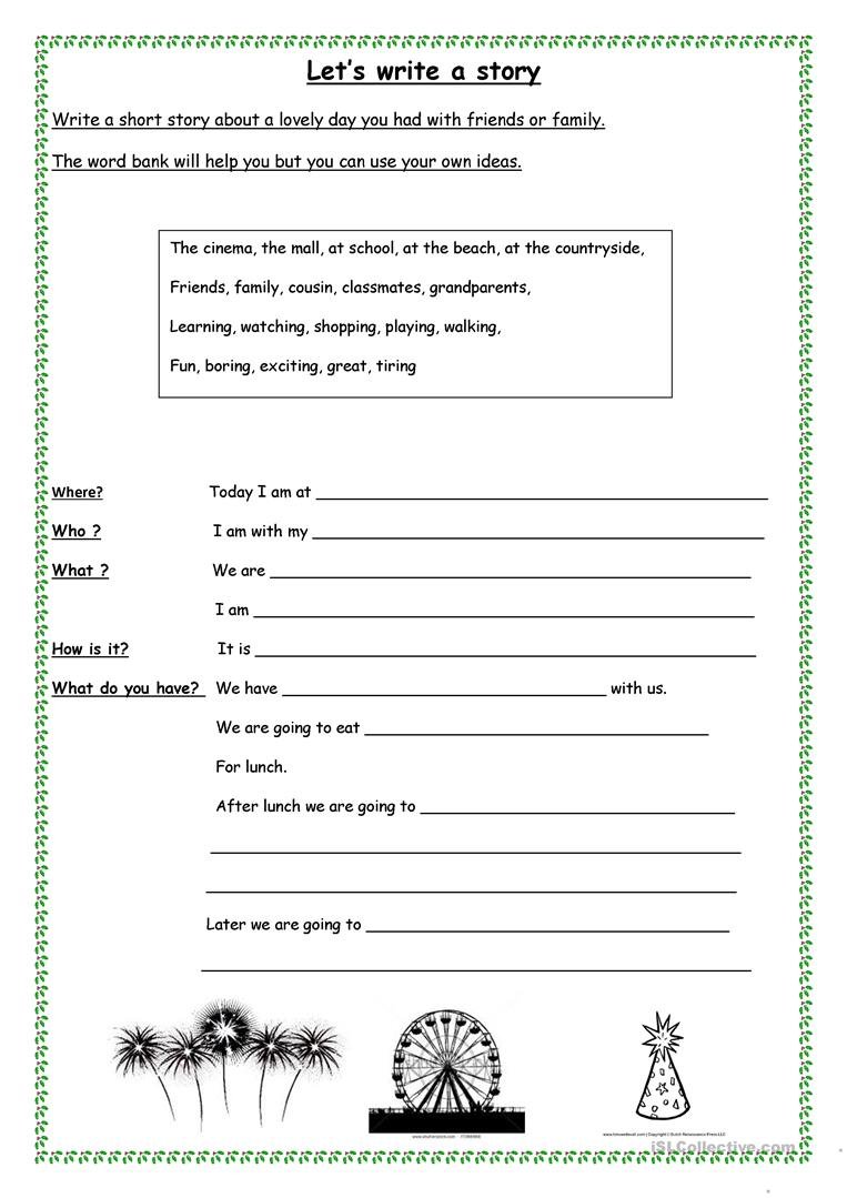Printable Story Writing With Hints Worksheets GoodWorksheets