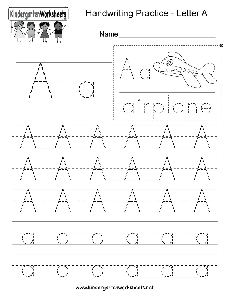 Letter A Writing Practice Worksheet