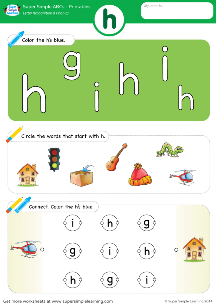 Letter Recognition Phonics Worksheet