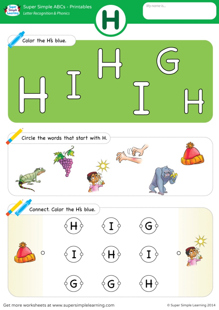 Letter Recognition Phonics Worksheet