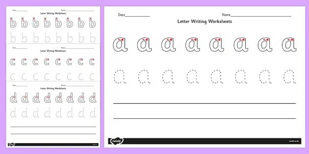 Learning To Write Letters Worksheets