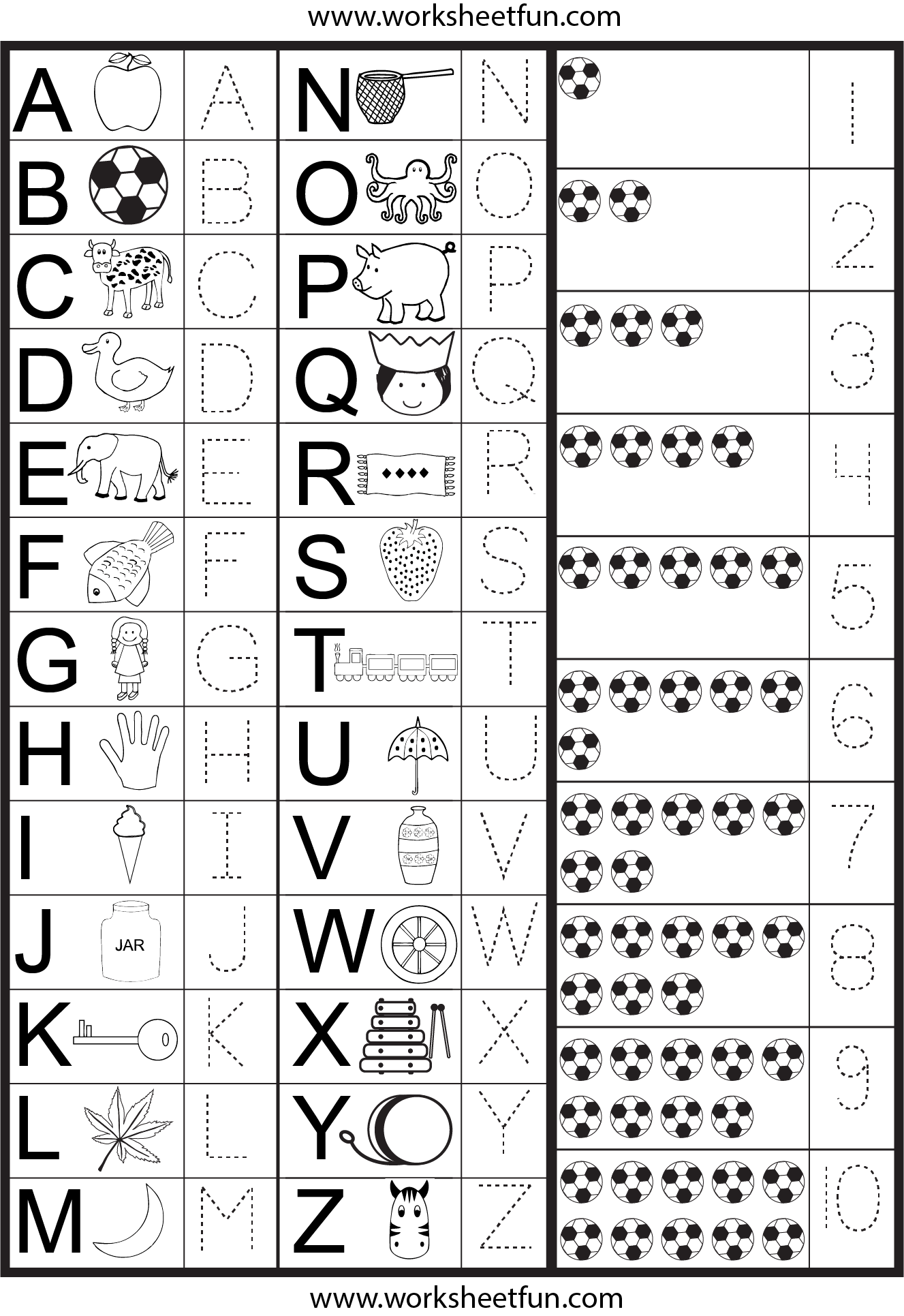 Letters And Numbers Tracing Worksheet