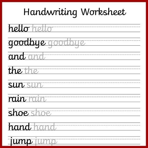 Nelson Handwriting Worksheets Printable Nelson Handwriting