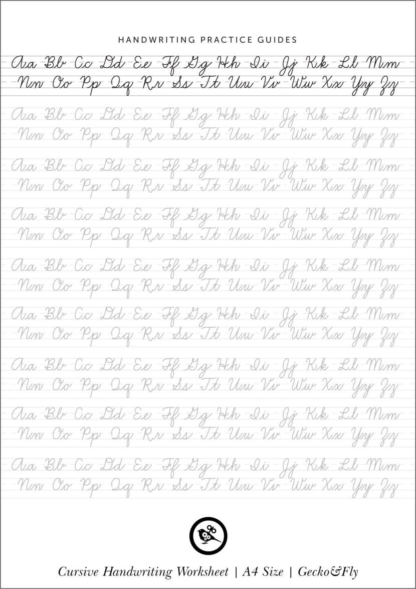 Printable Cursive Handwriting Worksheets For Beautiful Printable Cursive Handwriting Worksheets For Beautiful
