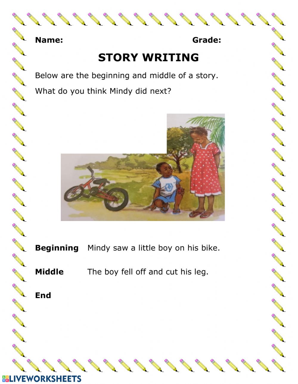 Story Writing Worksheet