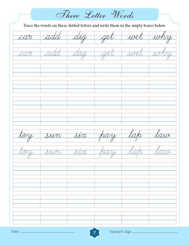 Three Letter Words In Cursive Three Letter Words In Cursive