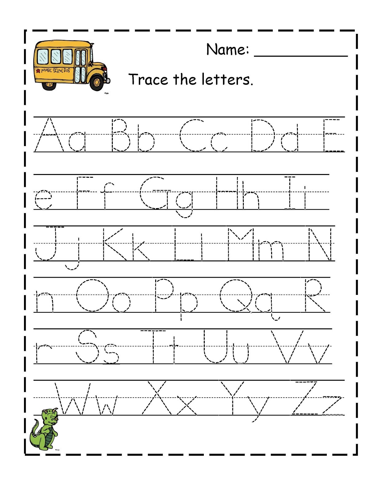 Traceable Letters Worksheets