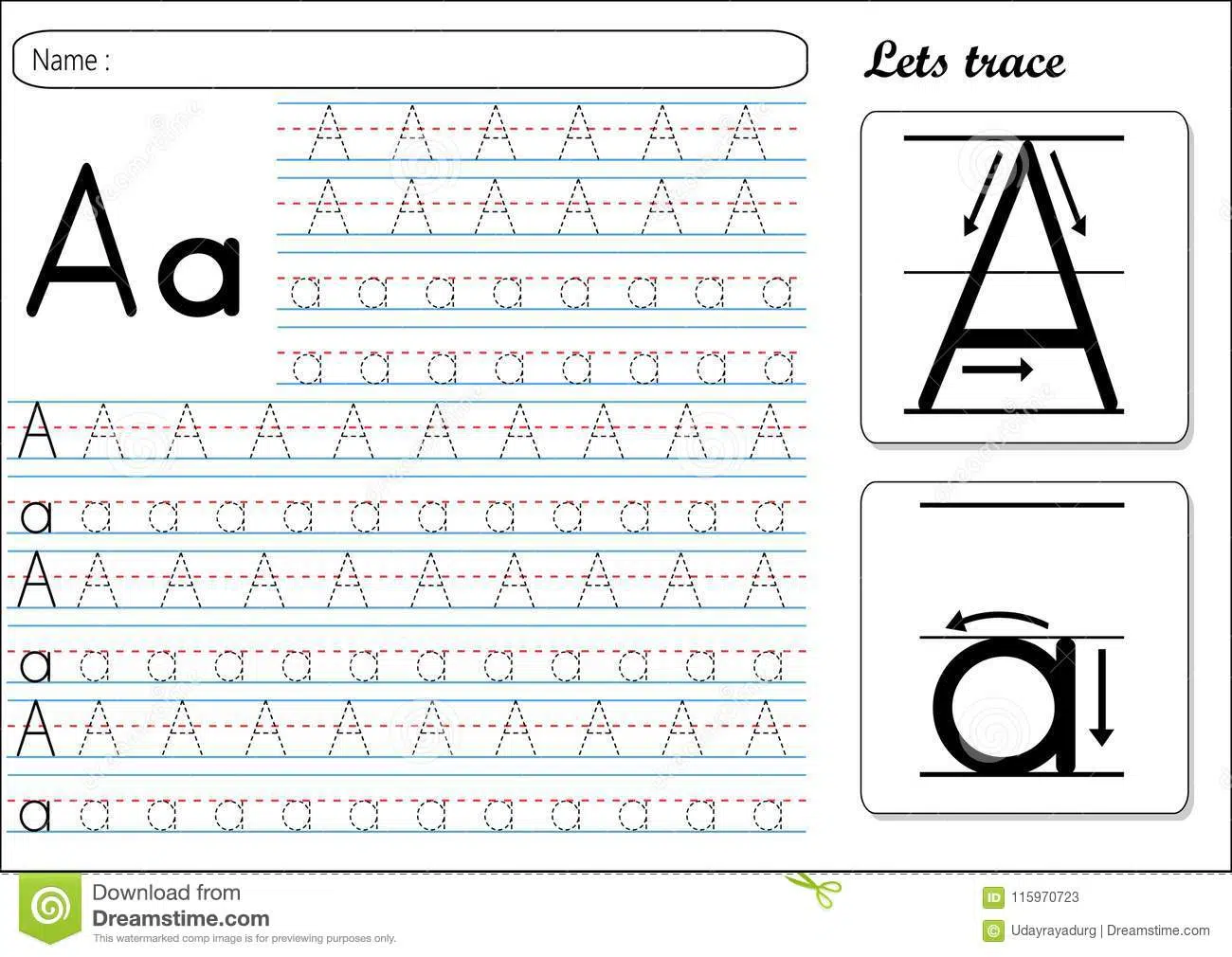 Capital And Small Letter Tracing Worksheets
