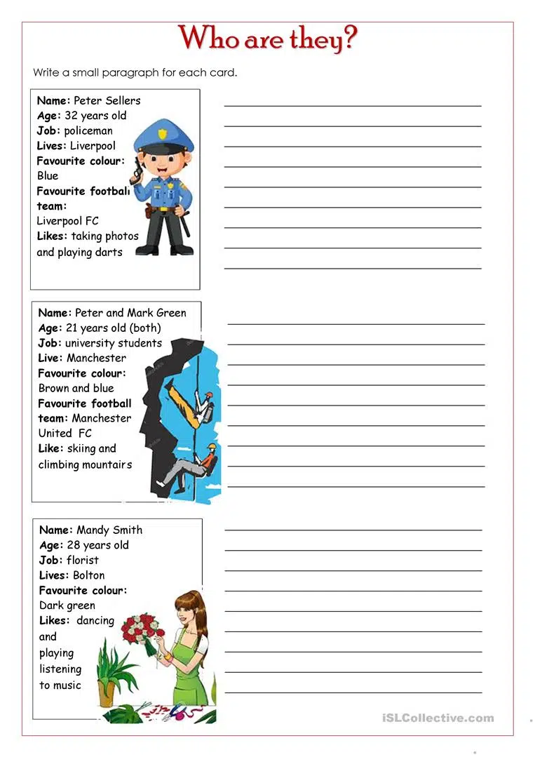 Paragraph Writing Worksheets