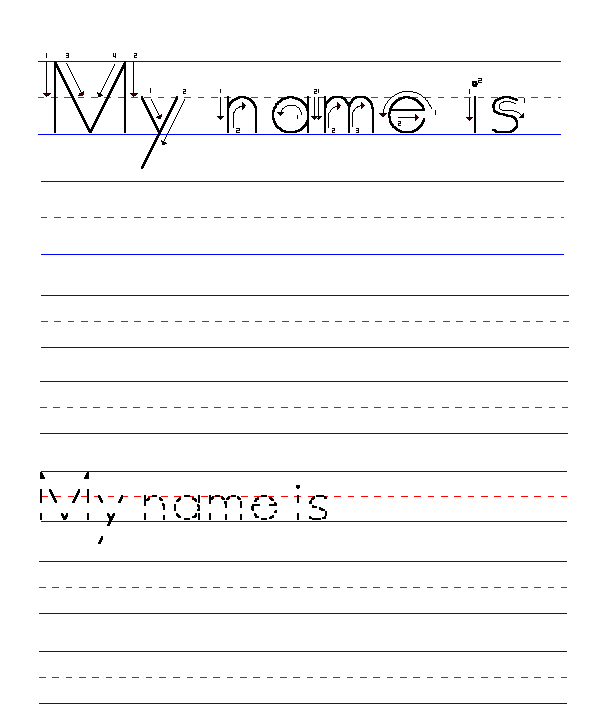 printable name tracing with blank lines worksheets goodworksheets