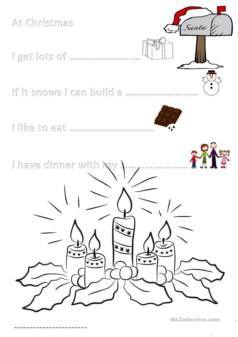 Activity Sheet Christmas For Primary