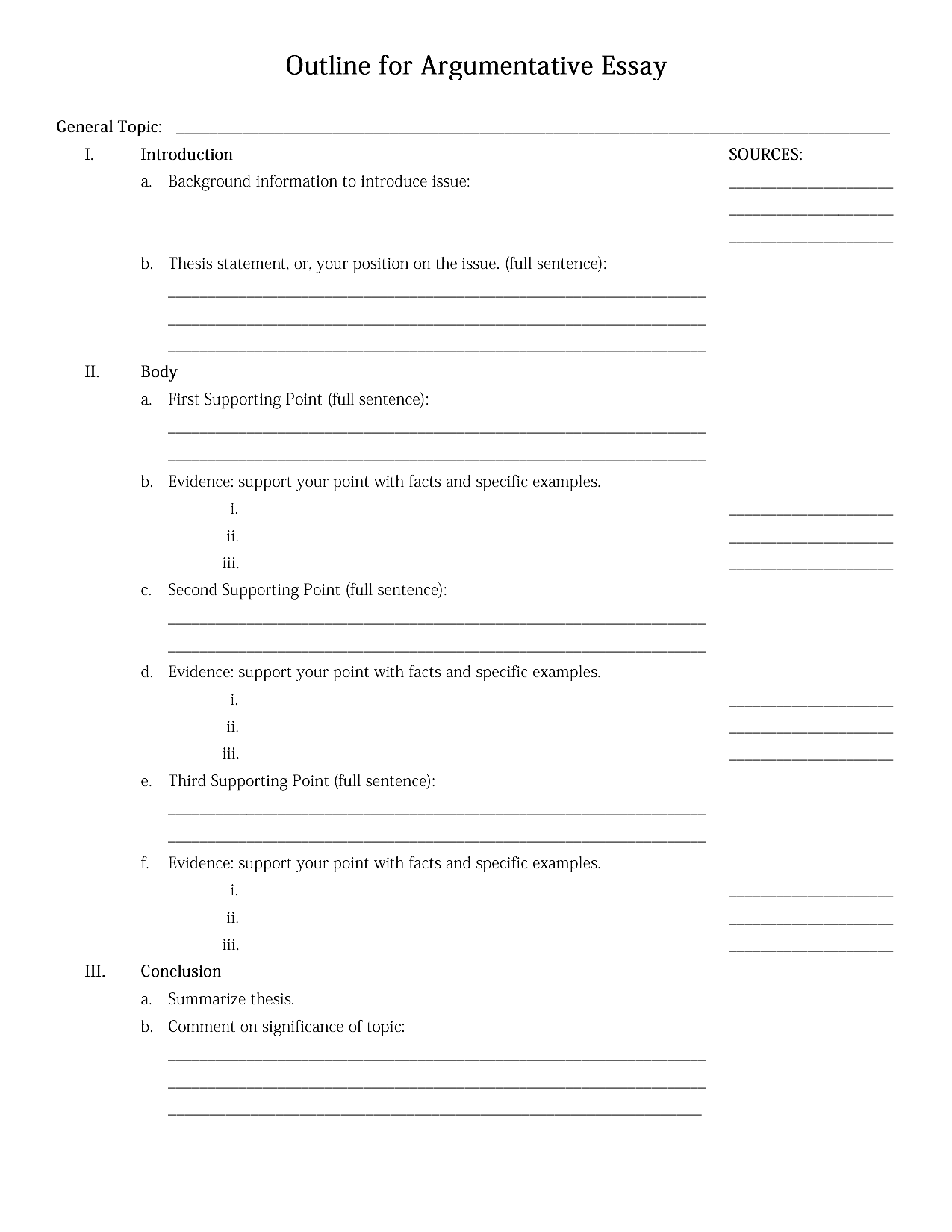 Printable Argumentative Essay Planning Worksheets - GoodWorksheets Within Argumentative Essay Outline Worksheet