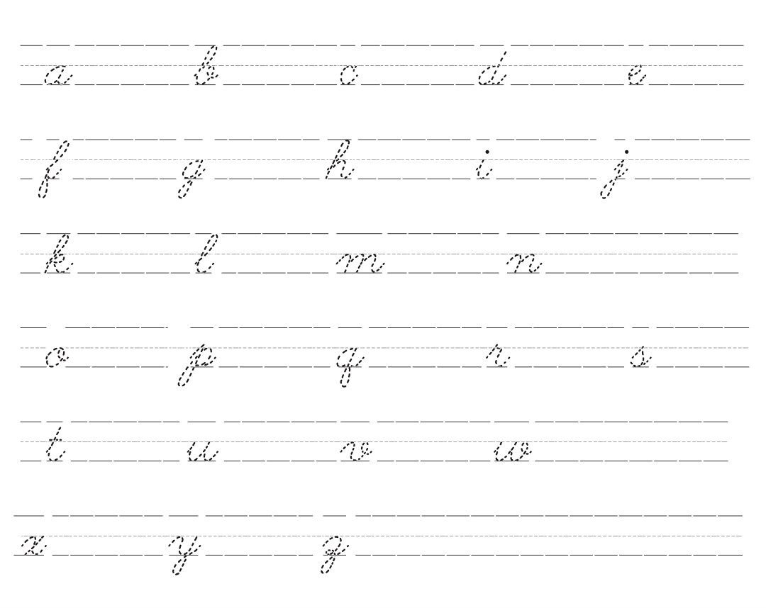 Best Cursive Lower Case Letters Printables