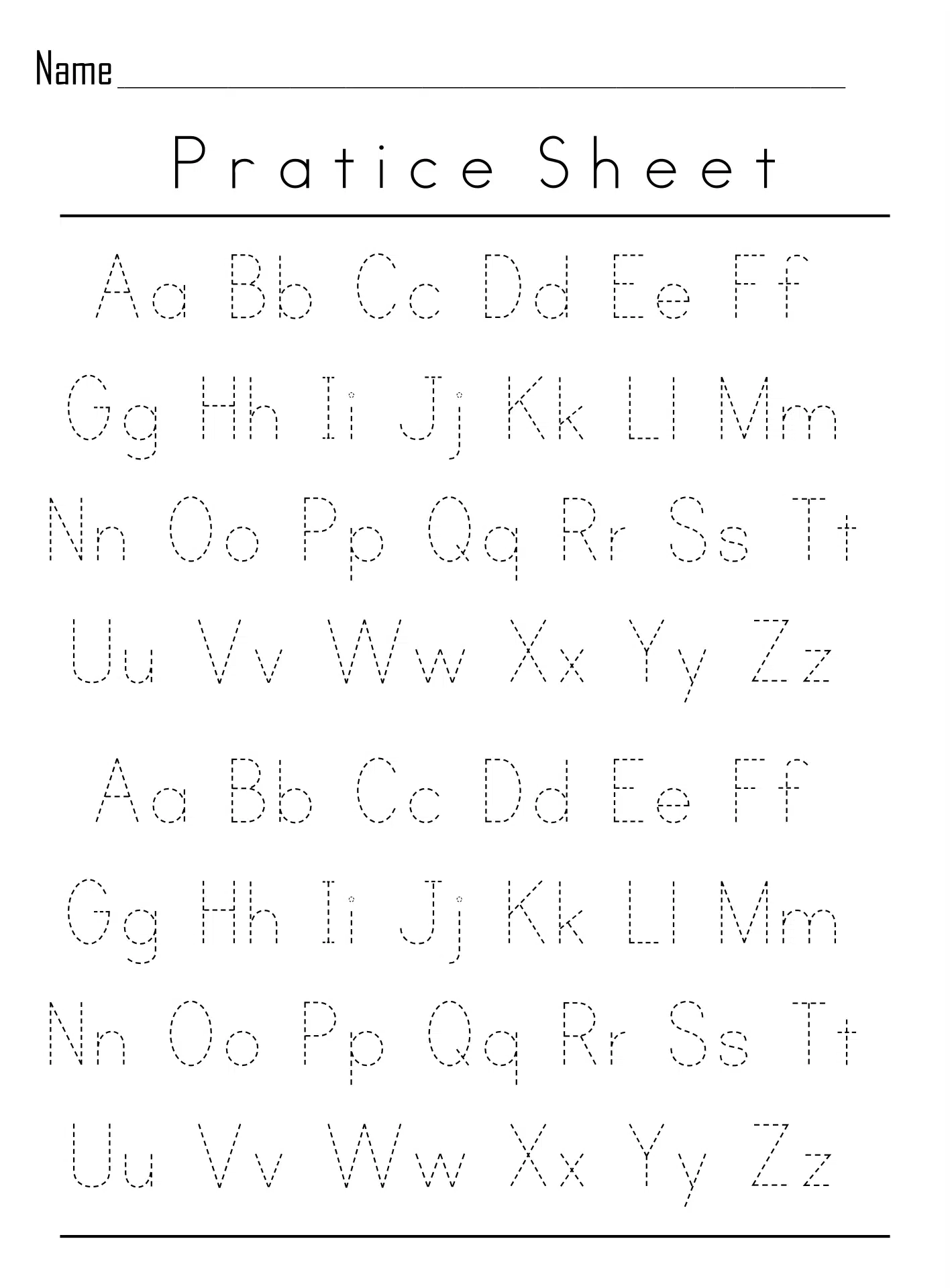 Handwriting Practice For Kindergarten Worksheets