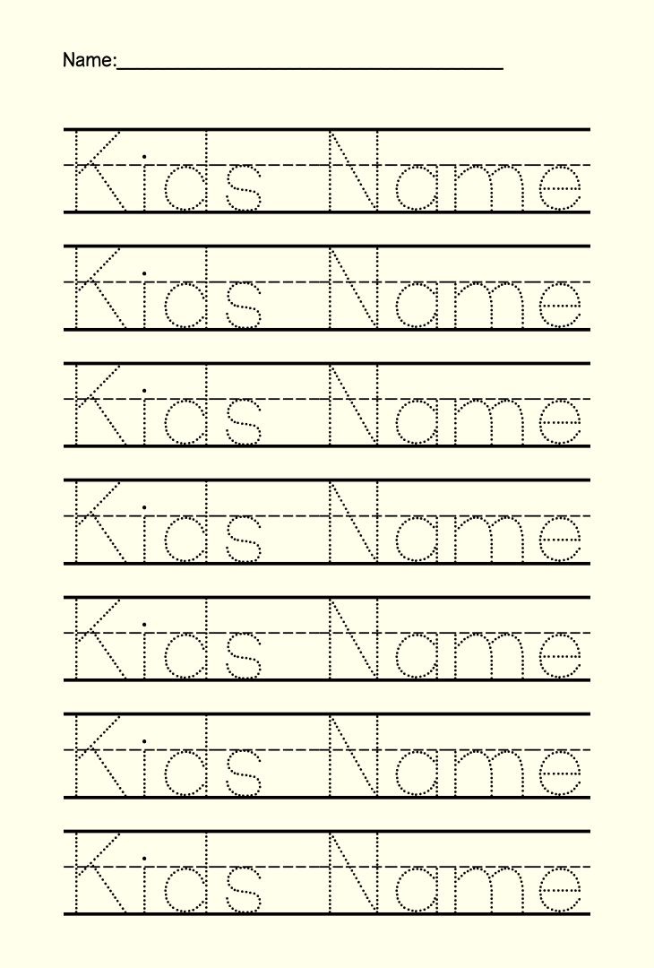 Best Preschool Name Tracing Printable