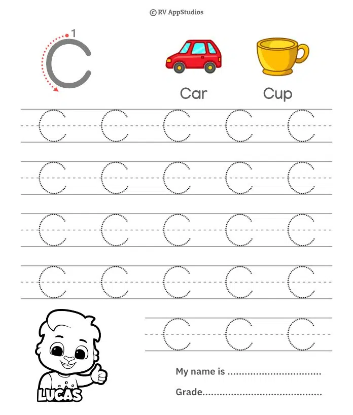 Uppercase Letter Tracing Worksheets