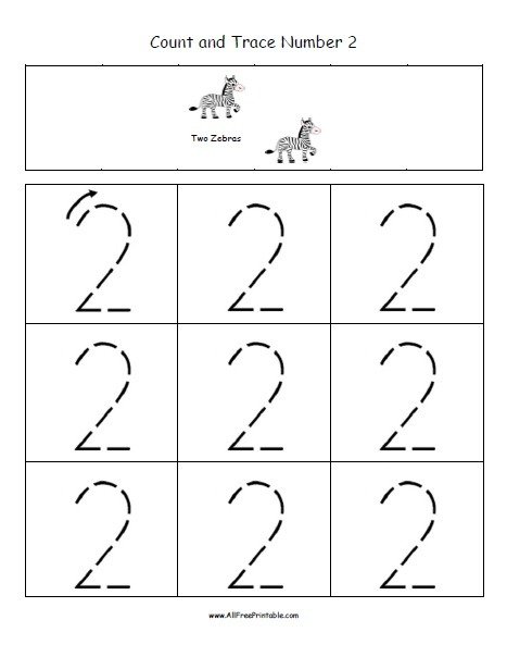 Count And Trace Number Worksheet