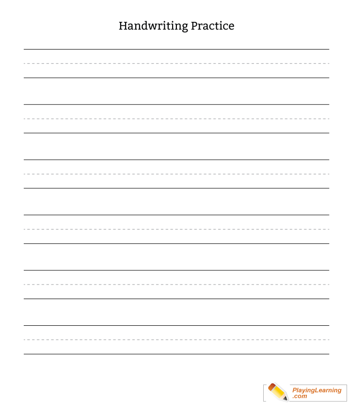 Cursive Handwriting Practice Blank Worksheet